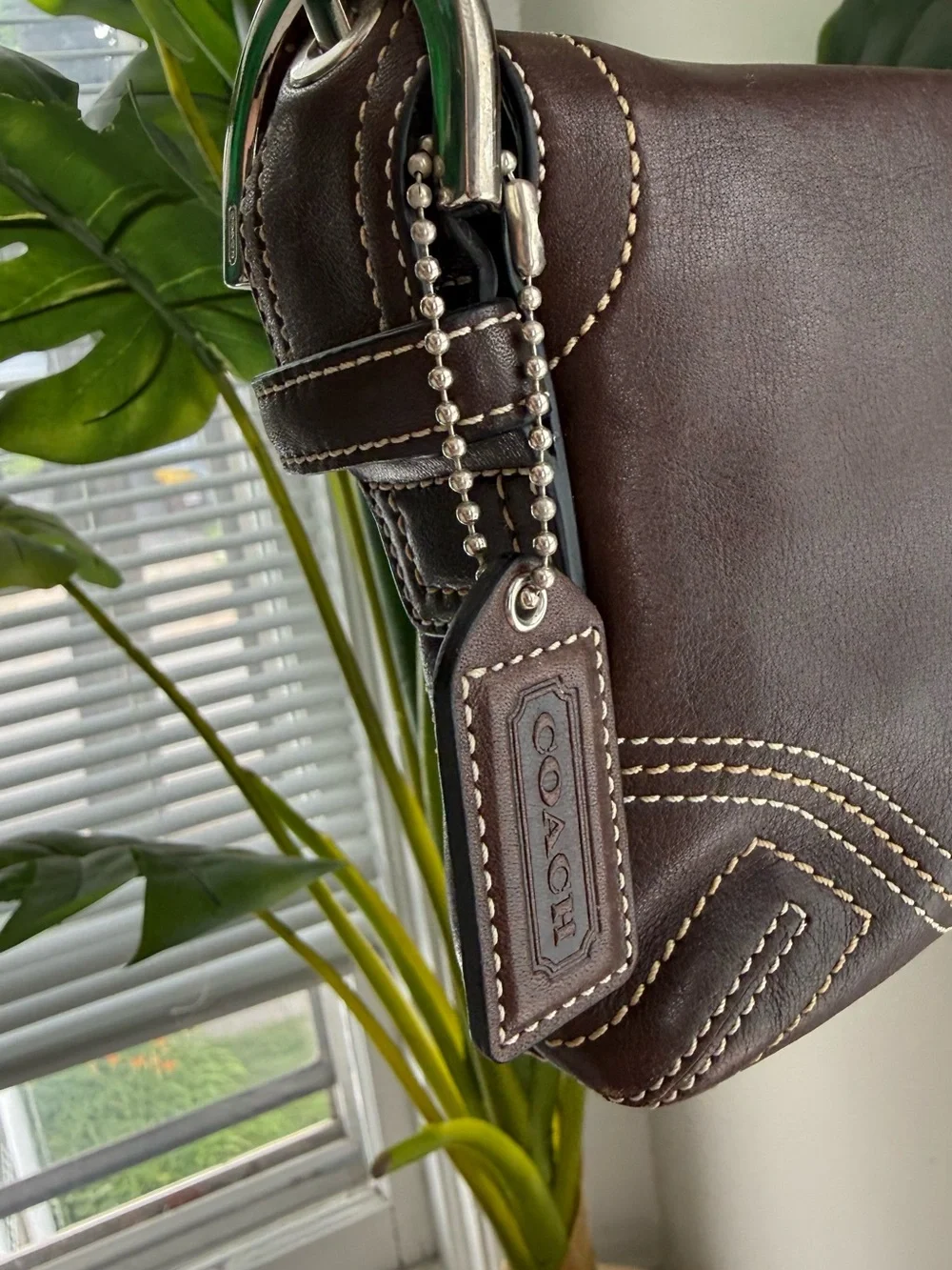 Vintage Coach Y2K Small Soho Brown Leather Shoulder Bag  Western